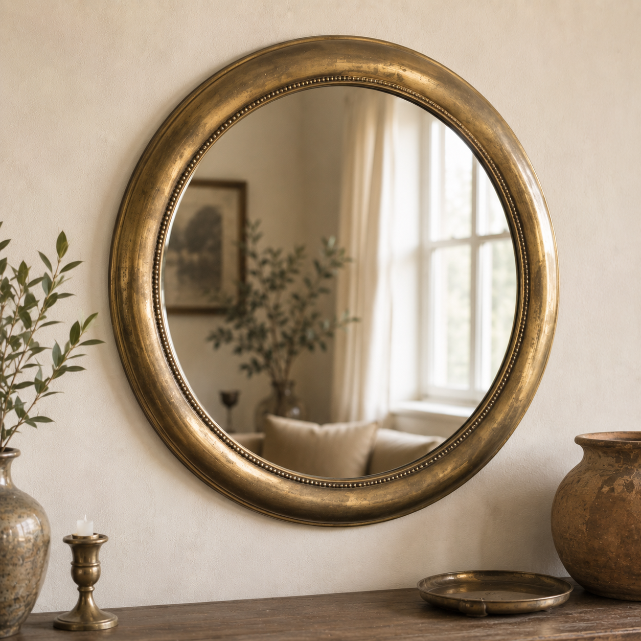 Miroir Vintage en Laiton