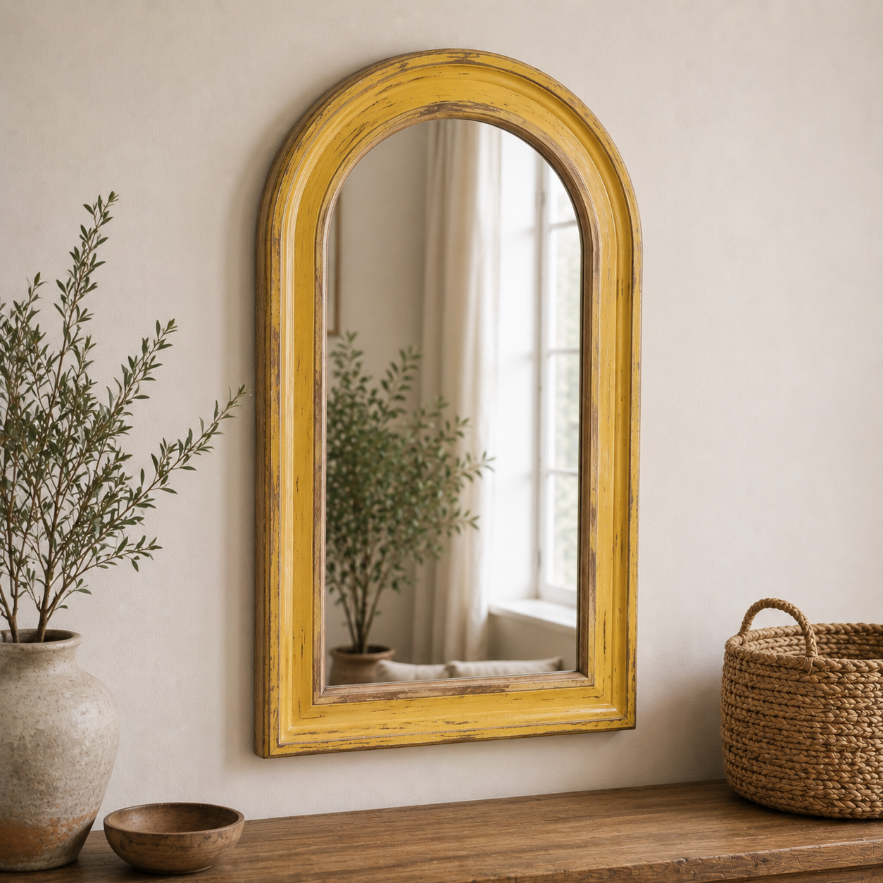Miroir Vintage Jaune