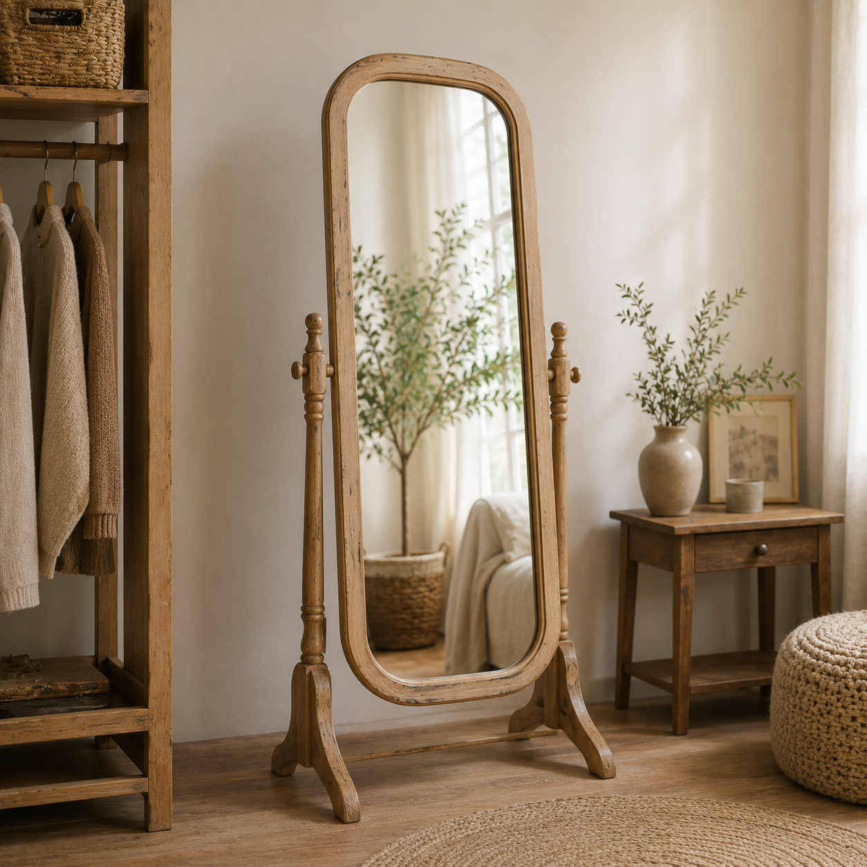 Miroir Vintage sur Pied