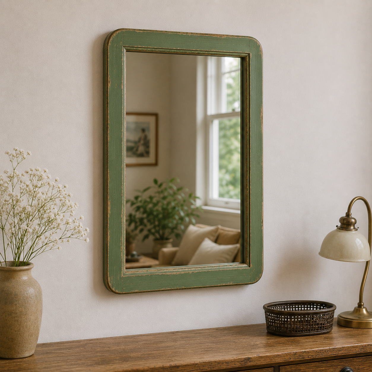 Miroir Vintage Vert