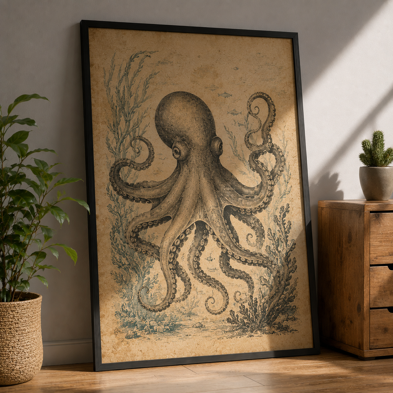 Octopus Poster Vintage