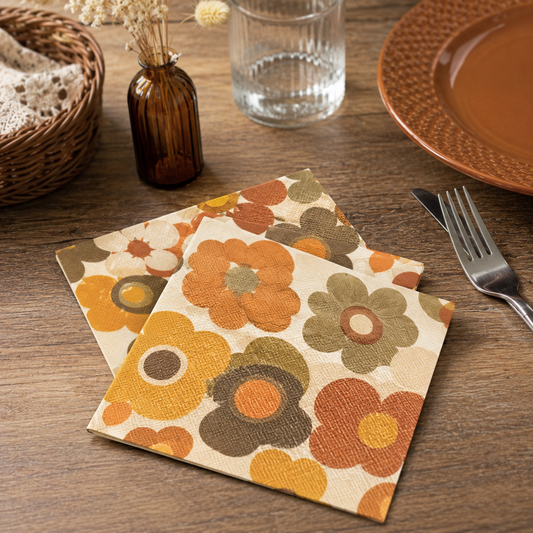Serviette de Table Vintage à Usage Unique