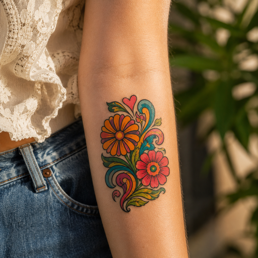 Tatouage Vintage Coloré