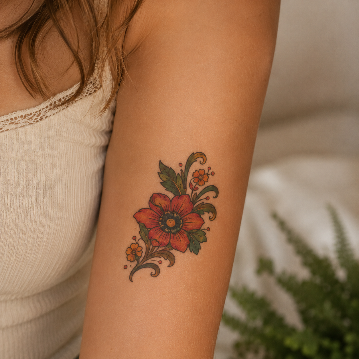 Tatouage Vintage Fleur