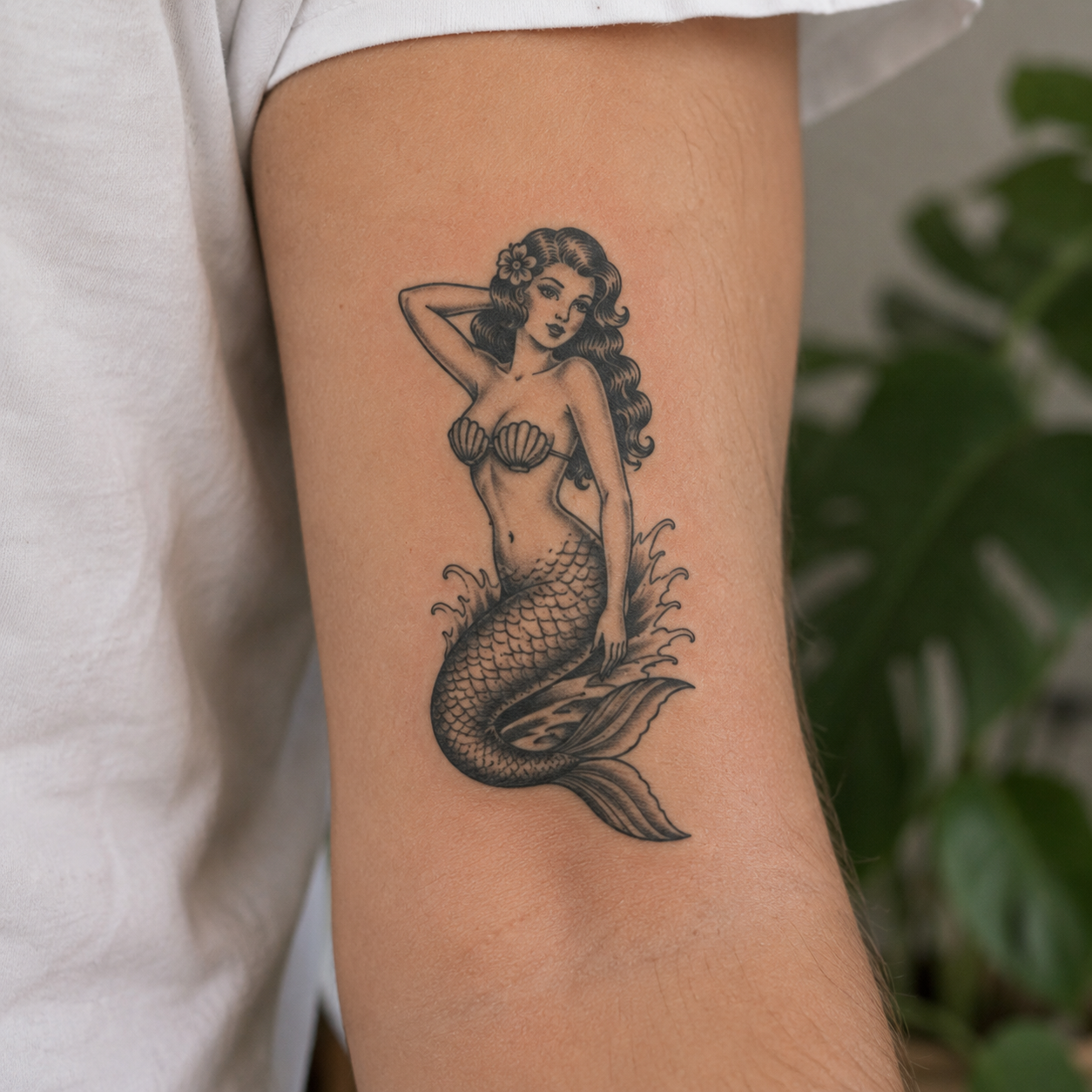 Tatouage Vintage Sirène