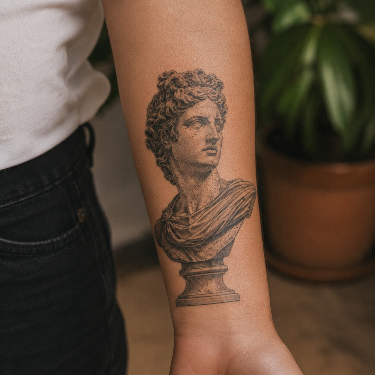 Tatouage Vintage Statue