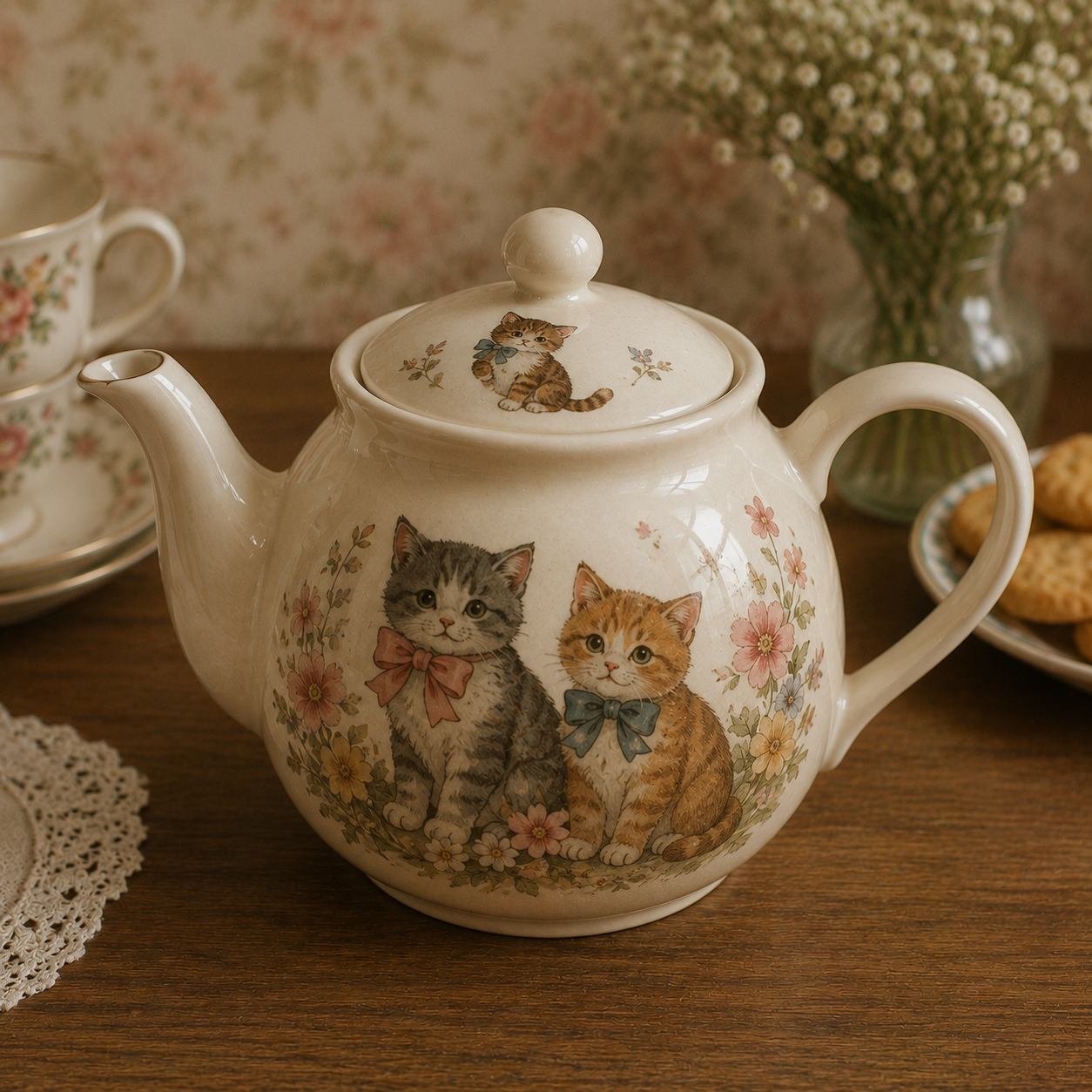 Théière Vintage Chat