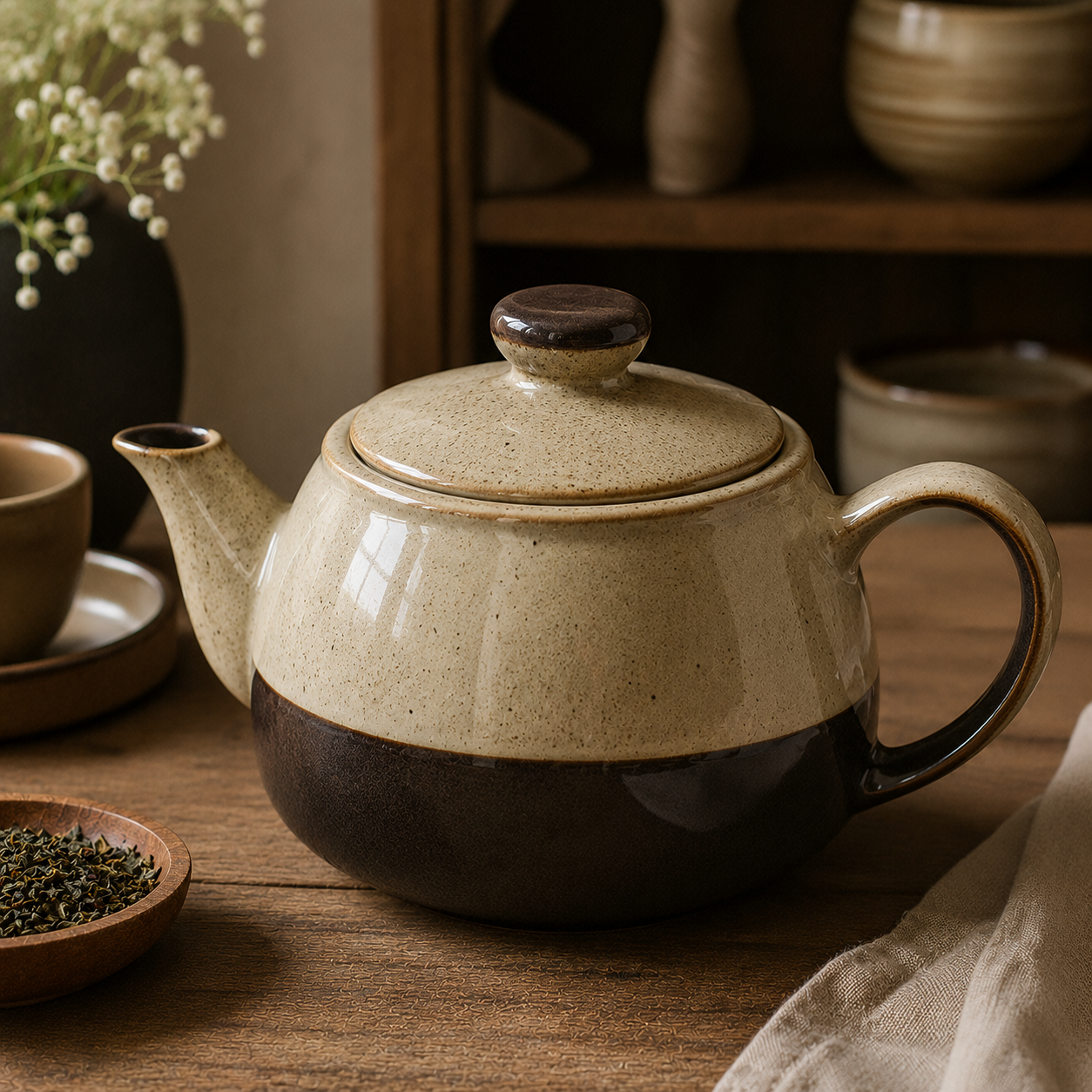 Théière Vintage en Grès