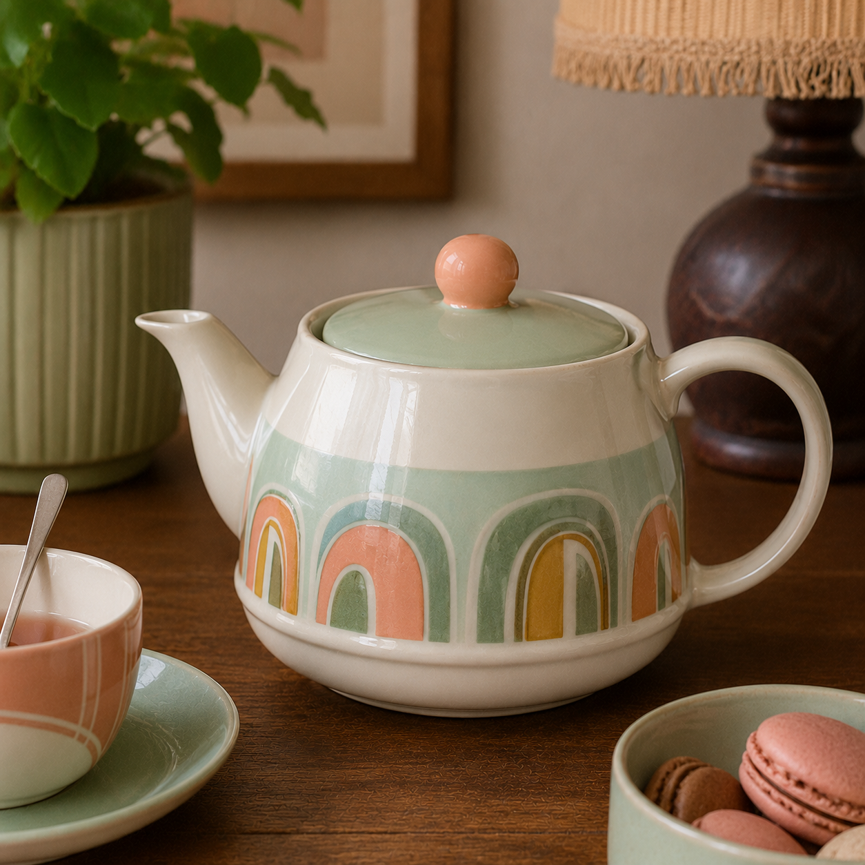 Théière Vintage en Porcelaine