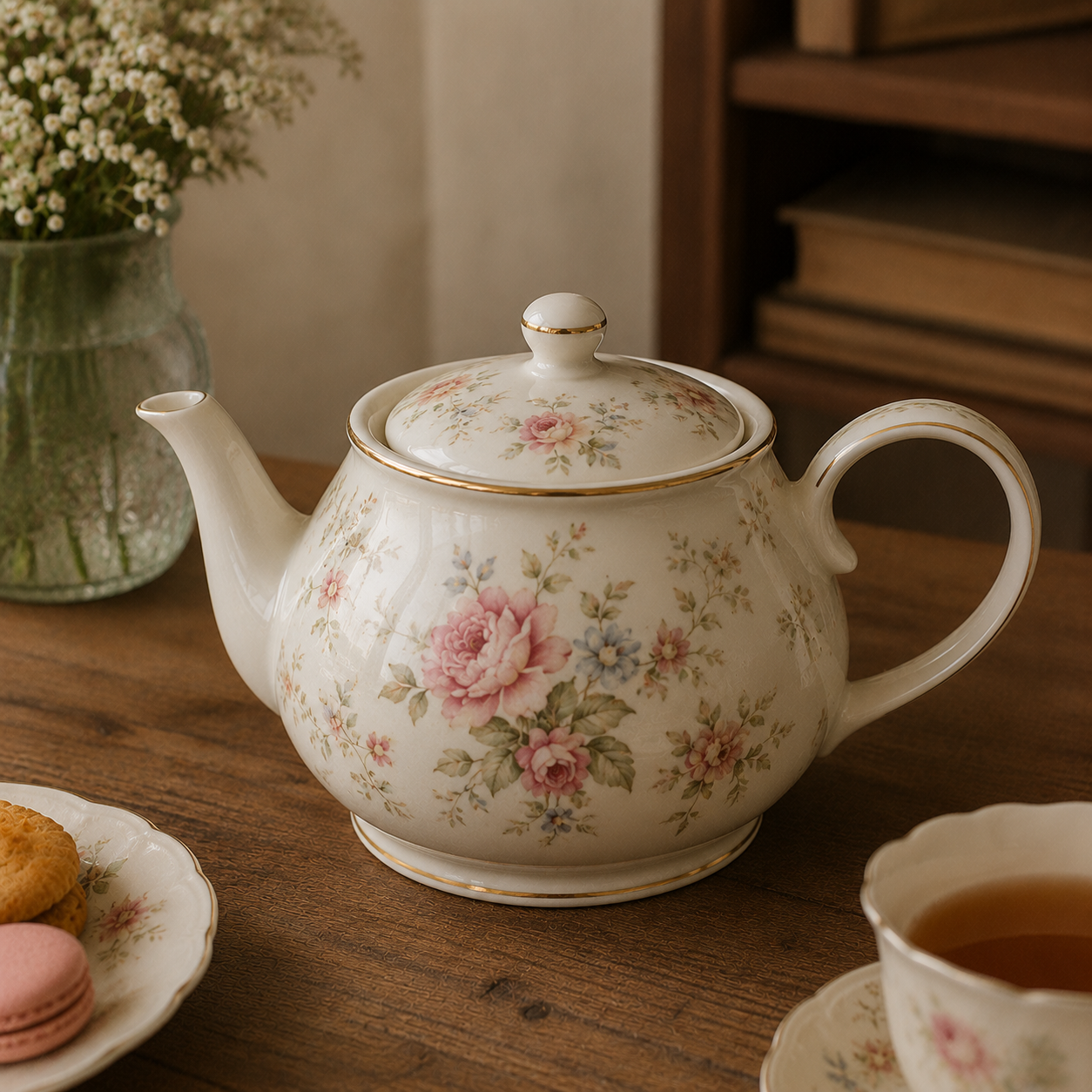 Théière Vintage Fleur