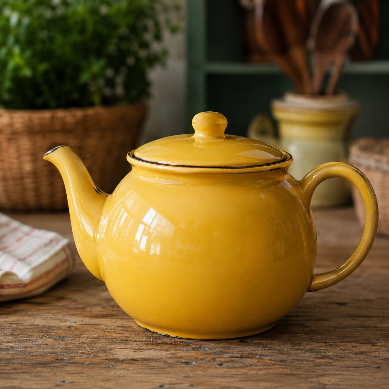 Théière Vintage Jaune