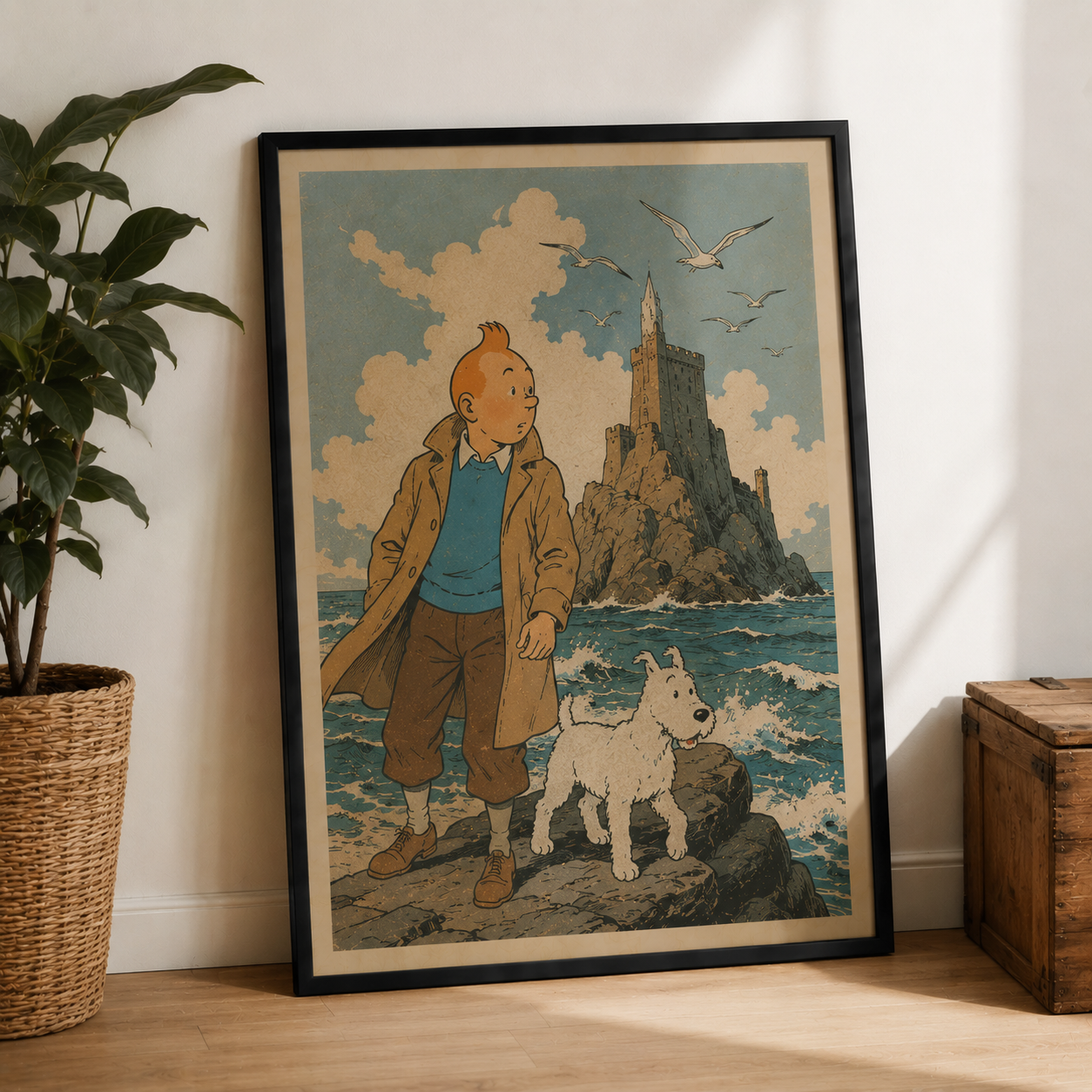 Tintin Poster Vintage
