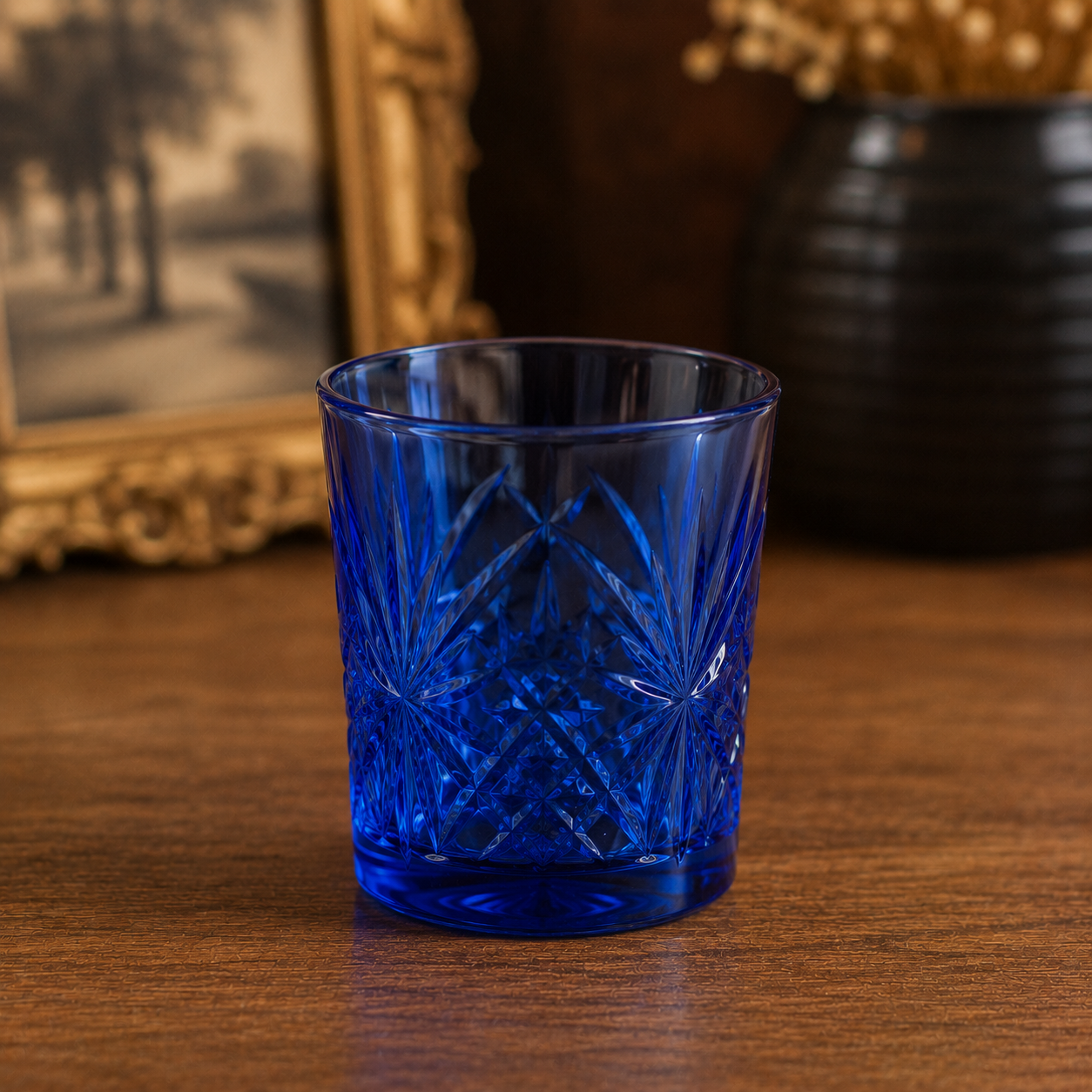 Verre Vintage Bleu
