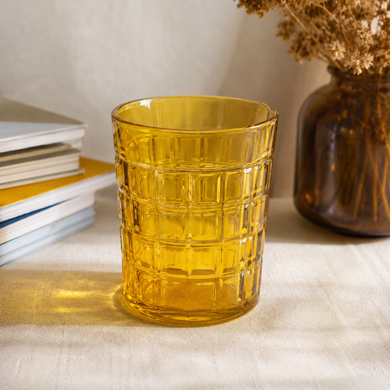 Verre Vintage Jaune